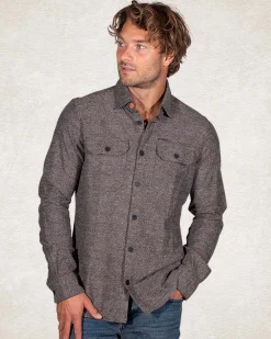 Plain cotton overshirt - Pitch Navy