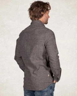 Plain cotton overshirt - Pitch Navy