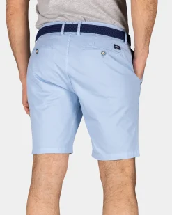 Plain cotton shorts - Light Sky