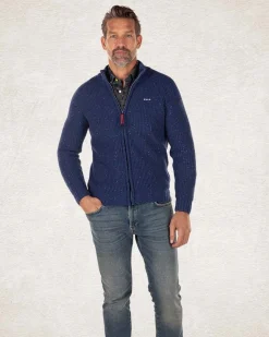 Plain full zip pullover - Bright Water Blue