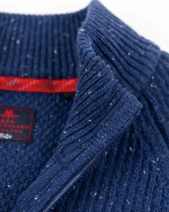 Plain full zip pullover - Bright Water Blue