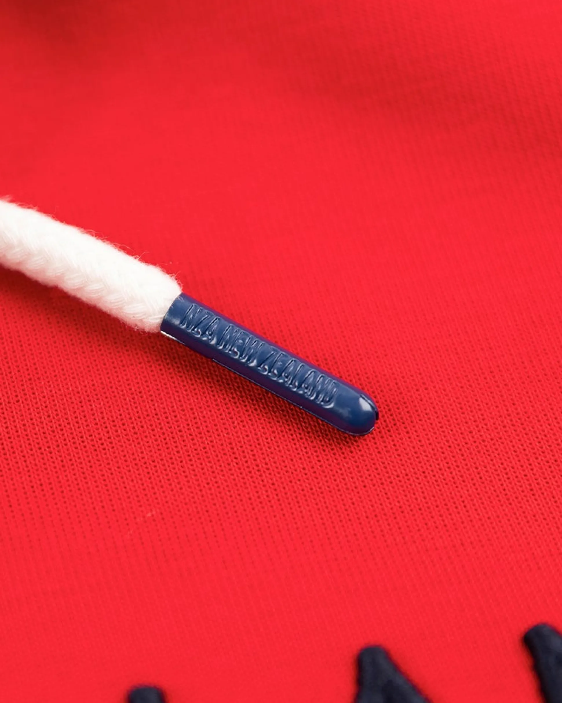 Plain hooded sweater with logo - Carmine Red