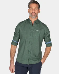 Plain linen shirt - Chalk Green