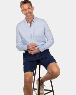 Plain linen shirt in many colors - Rhythm Blue