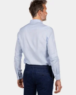 Plain linen shirt in many colors - Rhythm Blue