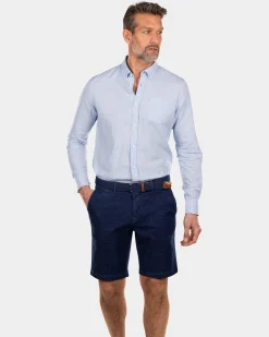 Plain linen shirt in many colors - Rhythm Blue