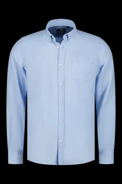Plain linen shirt in many colors - Rhythm Blue