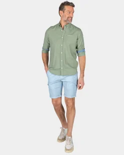 Plain linen shirt in many colors - Mellow Army