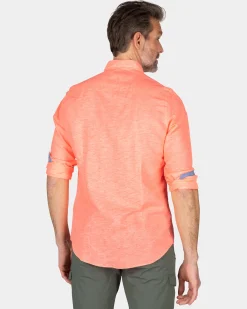 Plain linen shirt in many colors - Fury Pink