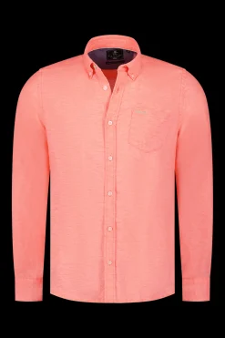 Plain linen shirt in many colors - Fury Pink