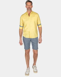 Plain shirt without collar - Iguana Yellow