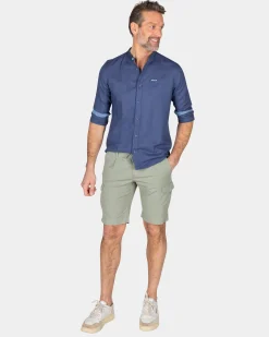 Plain shirt without collar - Dusk Navy
