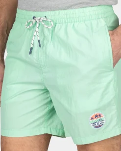 Plain swim shorts - Teal Green