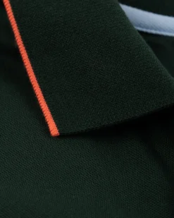 Polo shirt stretch cotton - Dark Pine