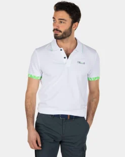 Polo shirt stretch cotton - White