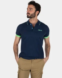 Polo shirt stretch cotton - Key Navy