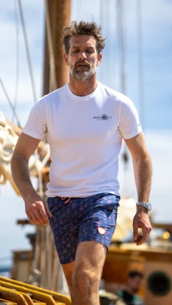 Printed swim shorts - Dusk Navy