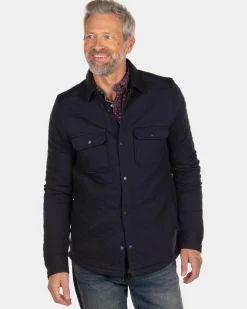 Quilted overshirt Laurentapuo - Steady Navy