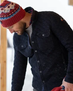 Quilted overshirt Laurentapuo - Steady Navy