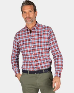 Red and blue checkered shirt - Midnight Navy