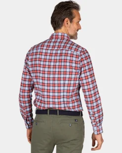 Red and blue checkered shirt - Midnight Navy
