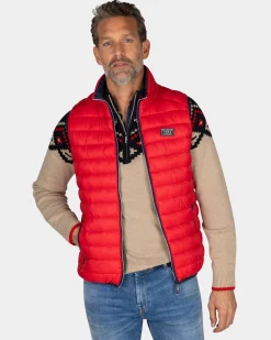Red padded vest - Reef Red