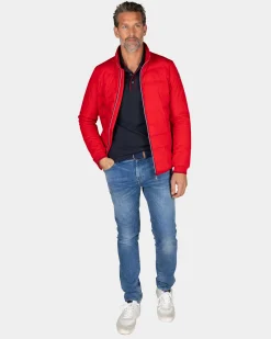 Red polyester bomber jacket - Reef Red