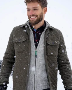 Rib knitted cardigan Dry - Dusty Ecru
