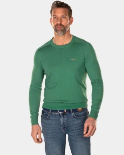 Round neck jumper - Amazon Green
