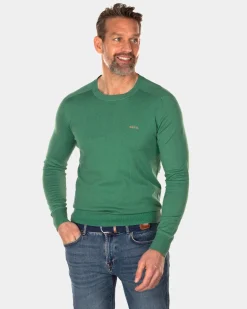 Round neck jumper - Amazon Green