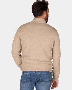 Sand-colored sweater with buttons - Shimmering Sand