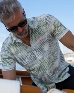 Short sleeved shirt with flowerprint army - High Summer Army