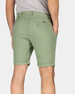 Shorts made of cotton and linen - Soft Olive