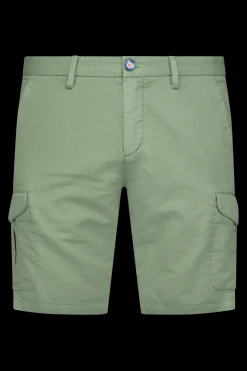 Shorts with linen - Soft Olive