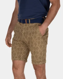 Shorts with print Plimmerton - Tobacco Brown