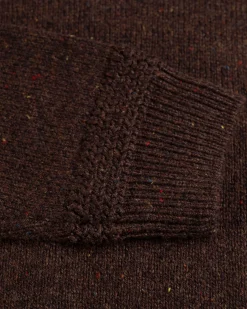 Solid coloured button jumper Brownlee - Clay Brown