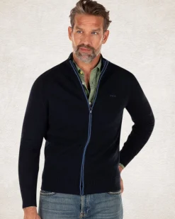 Solid coloured cotton cardigan