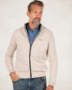 Solid coloured cotton cardigan