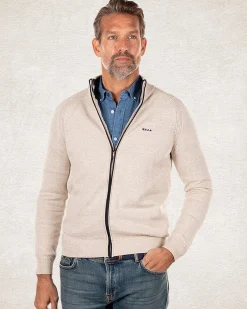 Solid coloured cotton cardigan