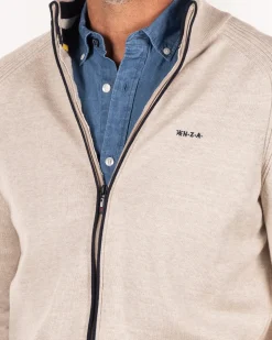Solid coloured cotton cardigan