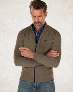 Solid coloured cotton cardigan