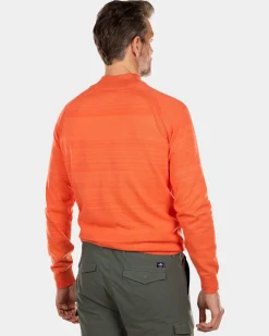 Solid coloured cotton jumper - Golden Orange