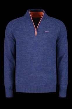 Solid coloured cotton jumper - Dusk Navy