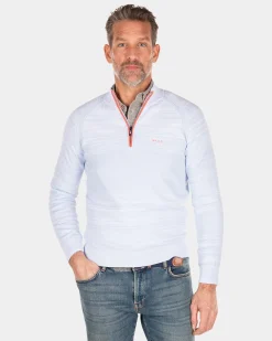 Solid coloured cotton jumper - Rhythm Blue