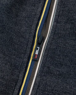 Solid coloured cotton stretch cardigan Navy