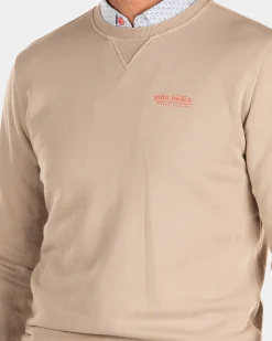 Solid coloured crew neck sweat - Shimmering Sand