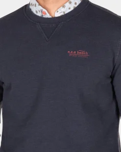 Solid coloured crew neck sweat - Traditional Navy