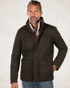 Solid coloured field jacket - Smoked Green