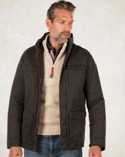 Solid coloured field jacket - Smoked Green
