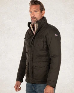 Solid coloured field jacket - Smoked Green